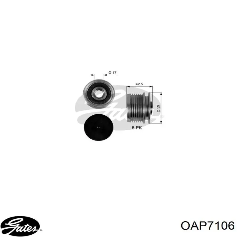 AP9025 Continental/Siemens Koło pasowe alternatora
