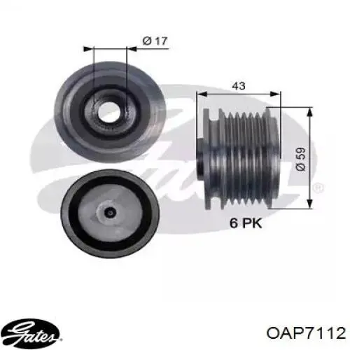 Koło pasowe alternatora Gates OAP7112 cena, od 42,26 USD