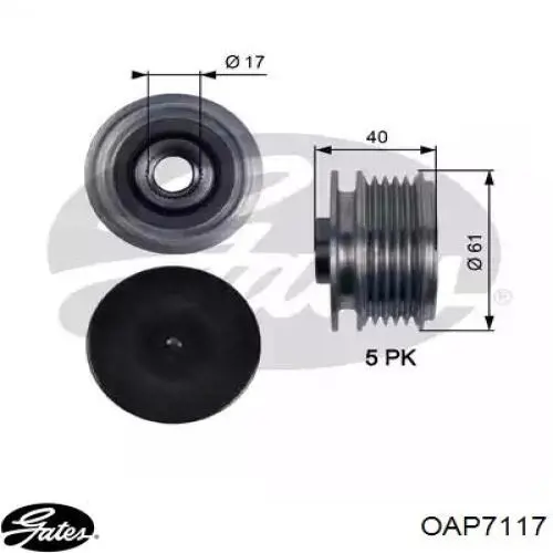 Do koszyka 373222A000 Hyundai/Kia Koło pasowe alternatora