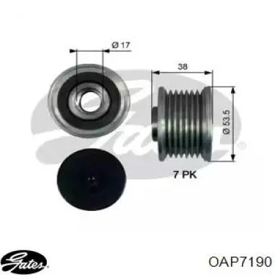 OAP7190 Gates koło pasowe alternatora