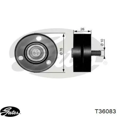 Rolka prowadząca, kierunkowa paska napędowego MPQ0026 Magneti Marelli