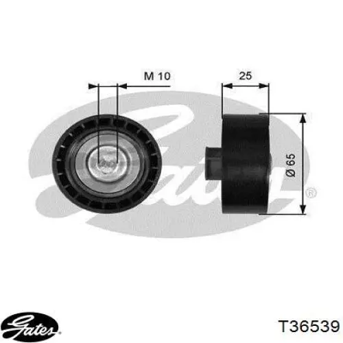 Do koszyka 1774527 Ford Rolka prowadząca, kierunkowa paska napędowego