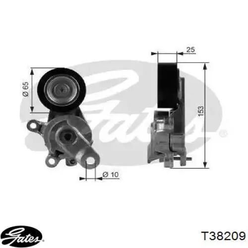 Napinacz paska napędowego Gates T38209 cena, od 60,40 USD