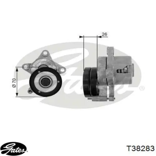 Rolka napinacza paska napędowego Gates T38283 cena, od 19,00 USD