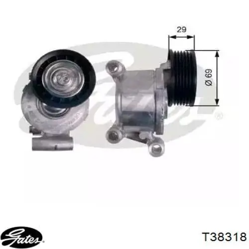 Napinacz paska napędowego Mazda LF5015980B cena, od 15,15 USD