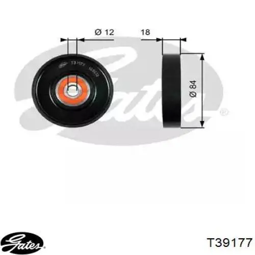 Rolka napinacza paska napędowego Gates T39177 cena, od 25,93 USD