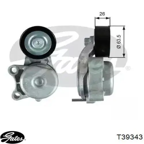 Napinacz paska napędowego Gates T39343 cena, od 55,97 USD