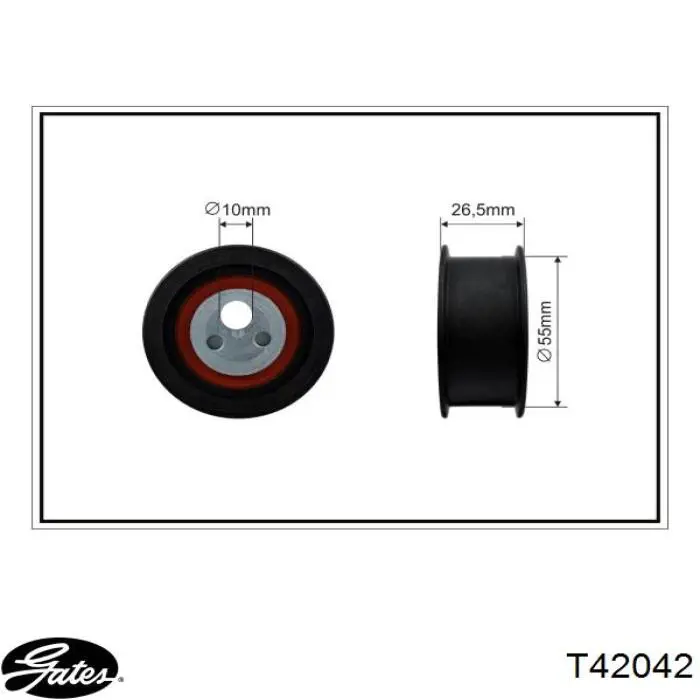 Do koszyka T42042 Gates Rolka napinacza paska rozrządu