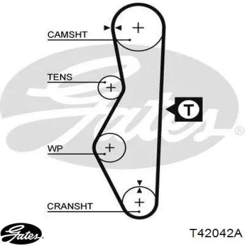 Do koszyka T42042A Gates Rolka napinacza paska rozrządu