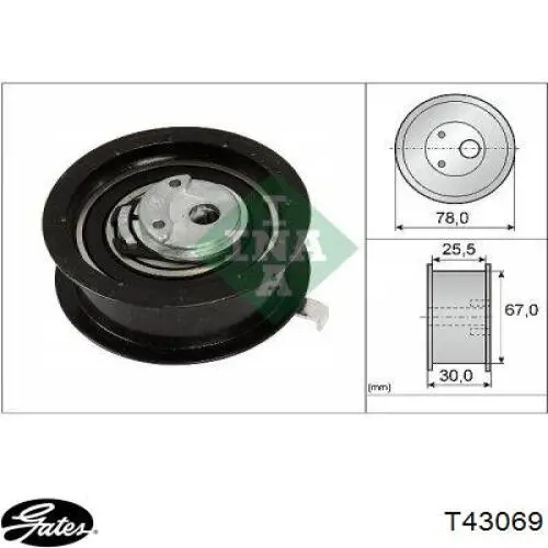 Rolka napinacza paska rozrządu V102513 Sato Tech