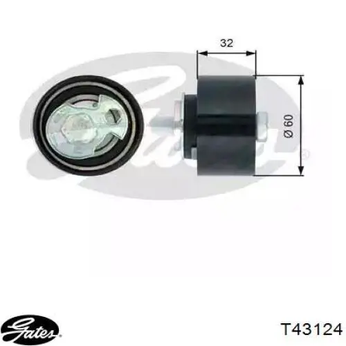 Rolka napinacza paska rozrządu Gates T43124 cena, od 45,94 USD