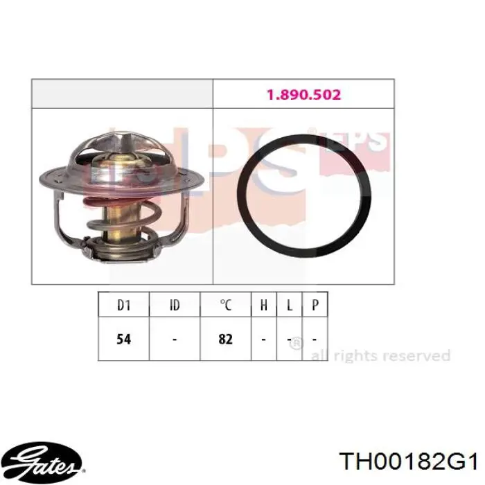 Do koszyka TH00182G1 Gates Termostat