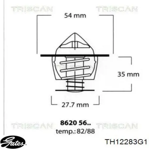 Do koszyka TH12283G1 Gates Termostat