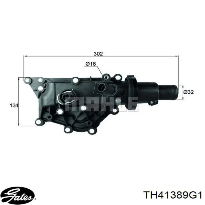 Do koszyka TH41389G1 Gates Obudowa termostatu