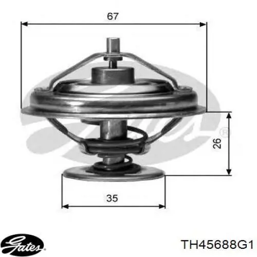Do koszyka TH45688G1 Gates Termostat