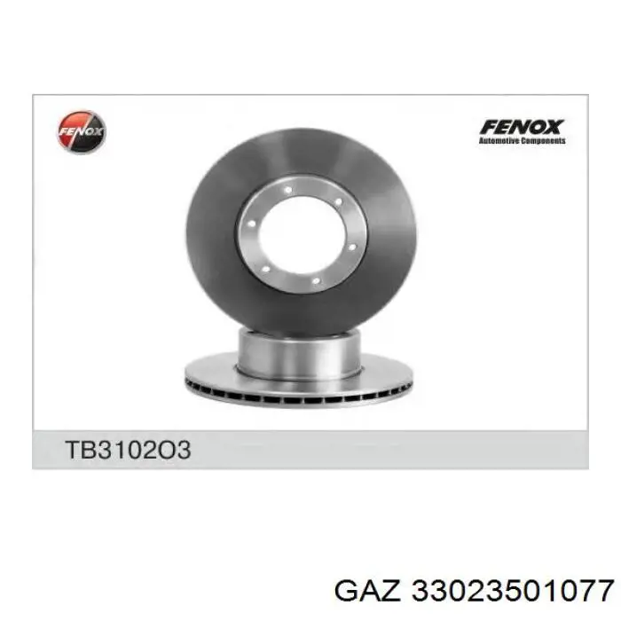 33023501077 GAZ Tarcza hamulcowa przednia