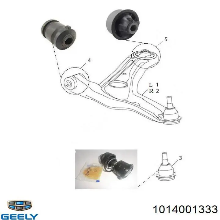 1014001333 Geely Sworzeń wahacza dolny