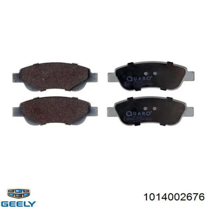 Klocki hamulcowe przednie tarczowe 1014002676 Geely
