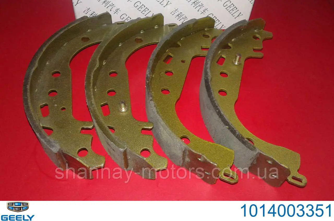 Klocki hamulcowe tylne bębnowe Geely 1014003351 cena, od 25,26 USD