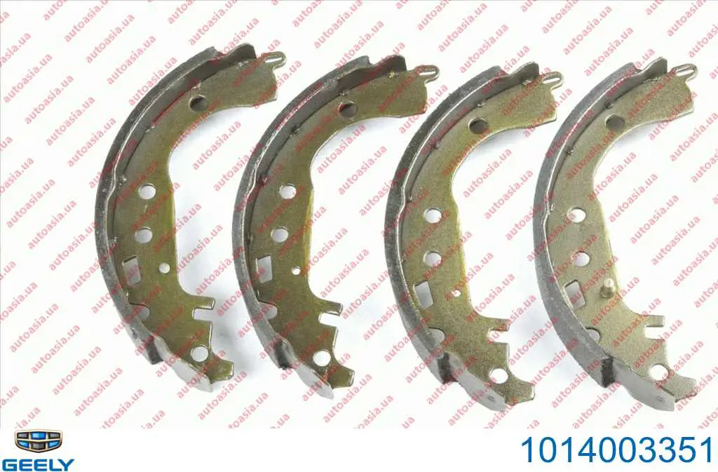Do koszyka 1014003351 Geely Klocki hamulcowe tylne bębnowe