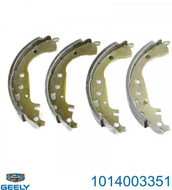 Do koszyka 1014003351 Geely Klocki hamulcowe tylne bębnowe