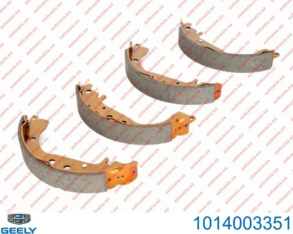 Klocki hamulcowe tylne bębnowe 1014003351 Geely