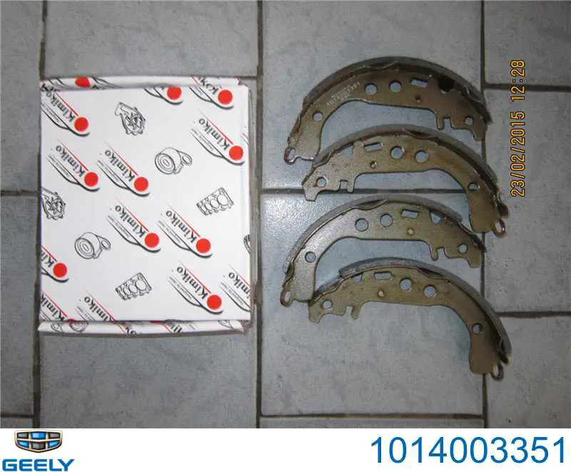 Klocki hamulcowe tylne bębnowe Geely 1014003351