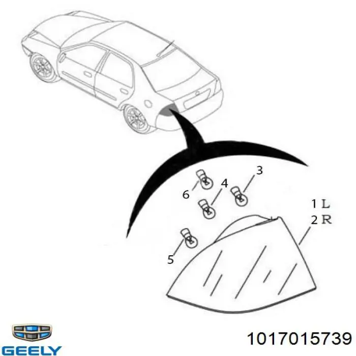 Lampa zespolona tylna lewa do Geely CK II 