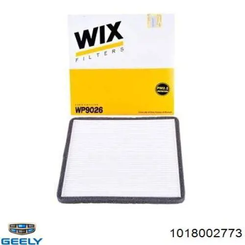 Filtr kabiny Geely 1018002773 cena, od 7,96 USD