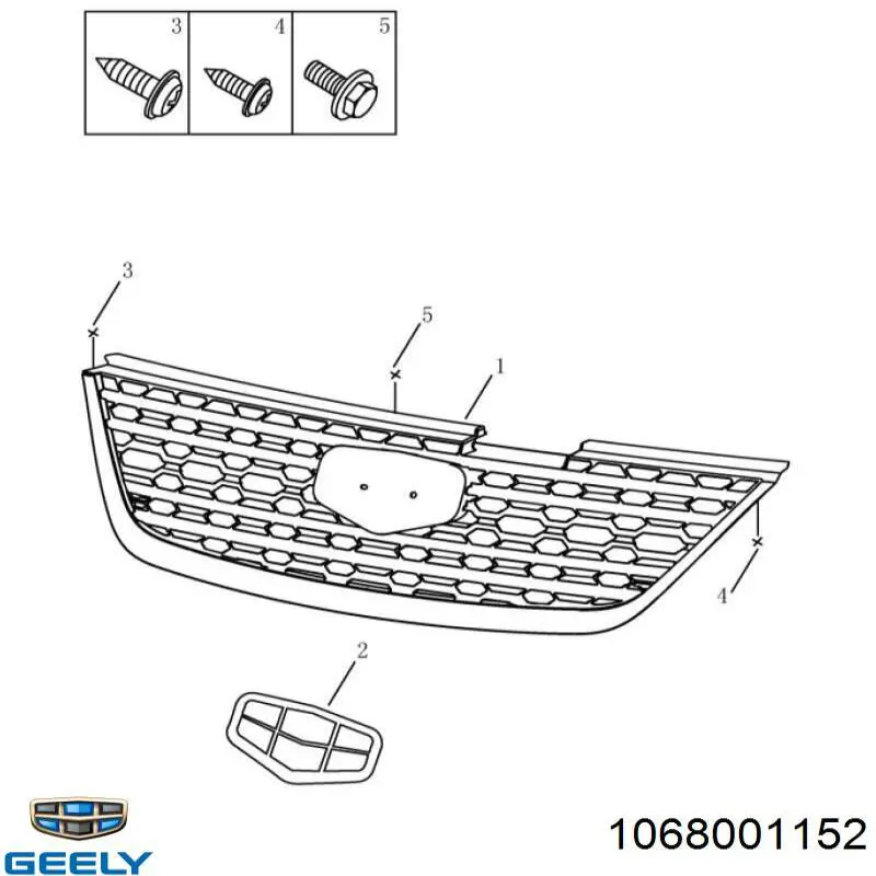 Atrapa chłodnicy do Geely Emgrand EC7 