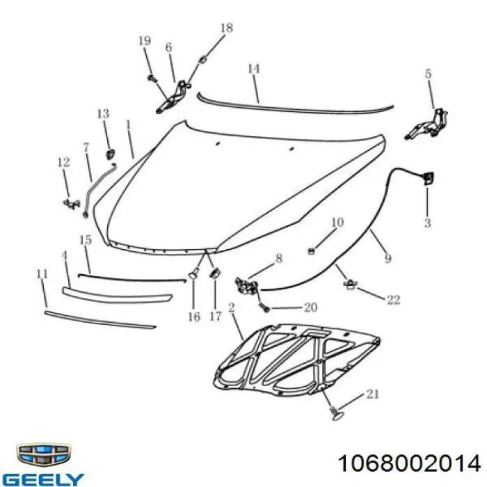 Listwa ochronna maski do Geely Emgrand EC7 