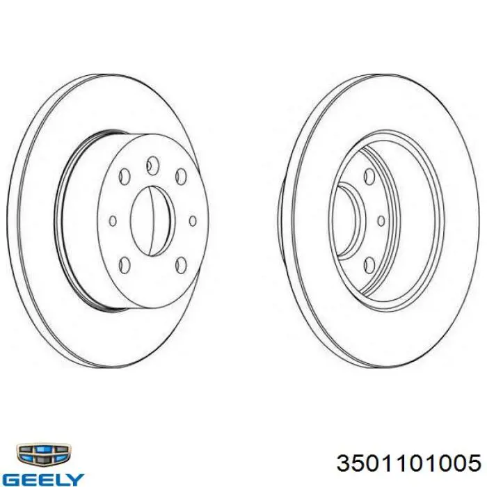 3501101005 Geely tarcza hamulcowa przednia