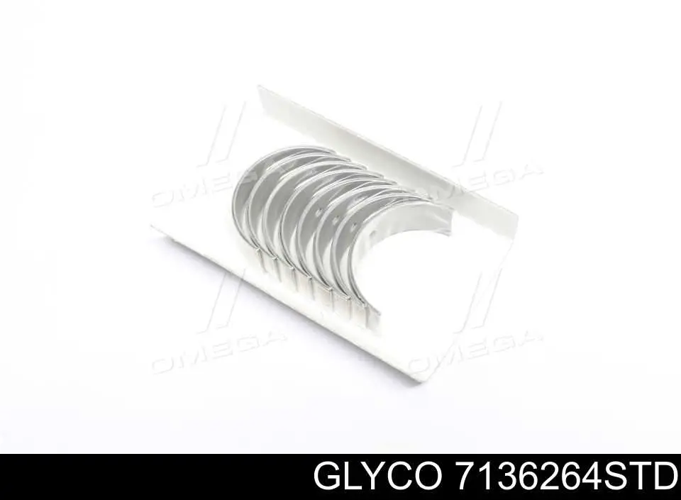 7136264STD Glyco Panewki korbowodowe wału korbowego, zestaw, standardowe (STD)