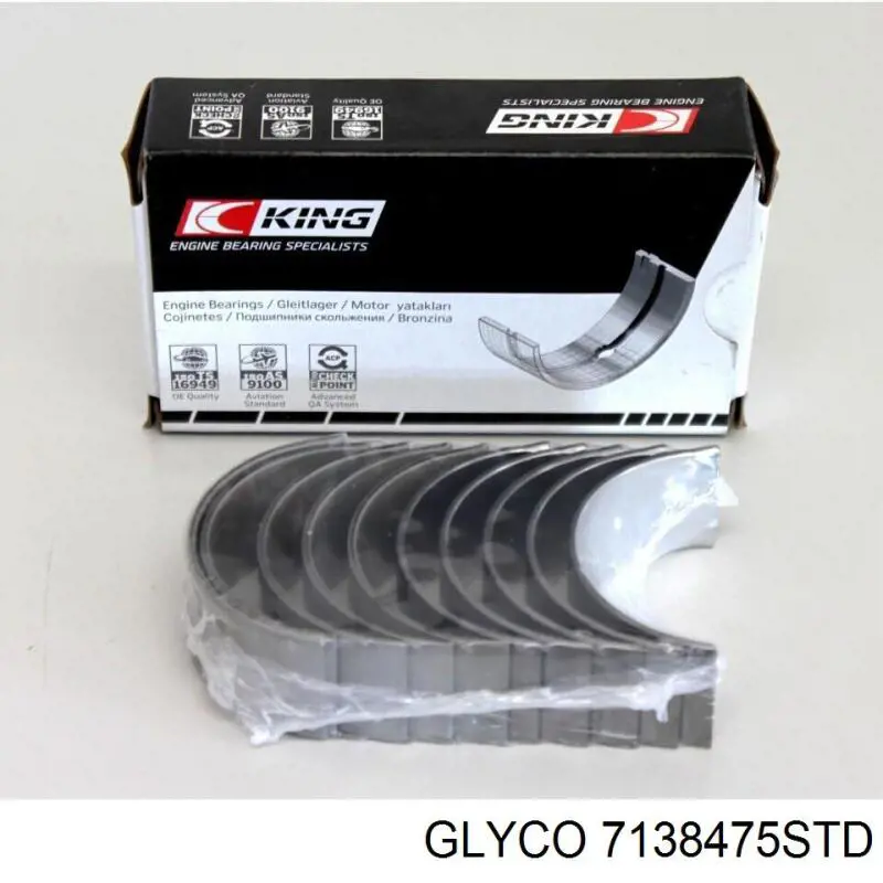 Do koszyka 7138475STD Glyco Panewki korbowodowe wału korbowego, zestaw, standardowe (STD)