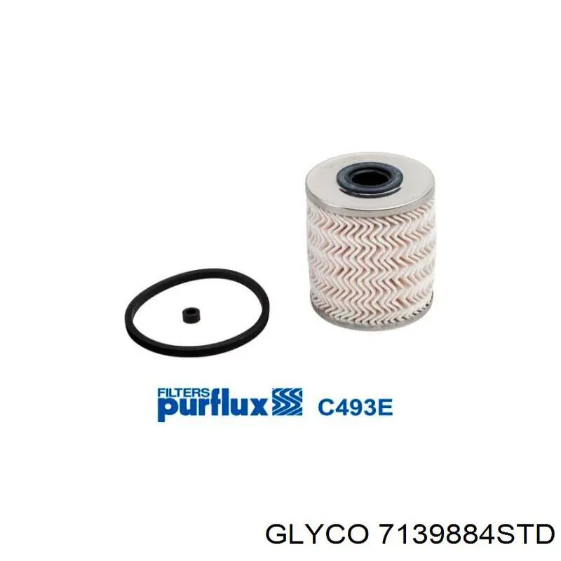 Panewki korbowodowe wału korbowego, zestaw, standardowe (STD) 7139884STD Glyco