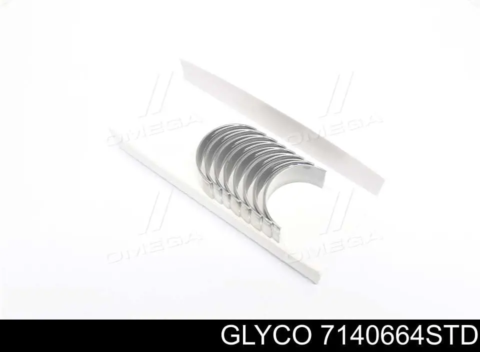 7140664STD Glyco Panewki korbowodowe wału korbowego, zestaw, standardowe (STD)