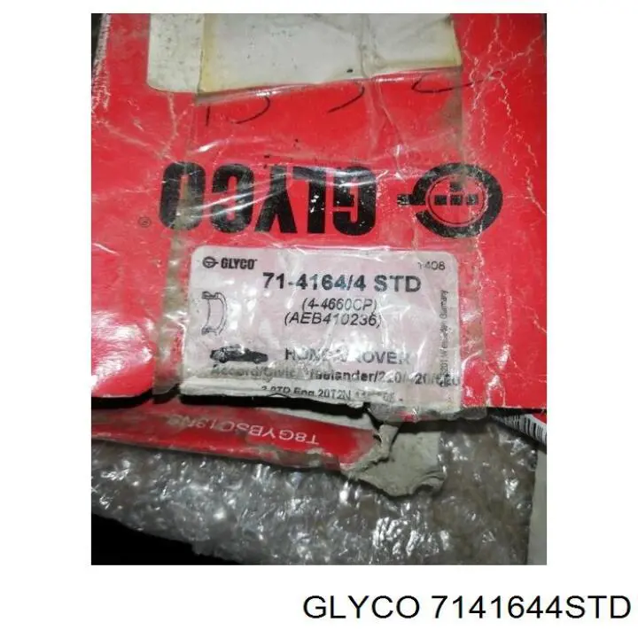 Panewki korbowodowe wału korbowego, zestaw, standardowe (STD) Glyco 7141644STD cena, od 29,13 USD