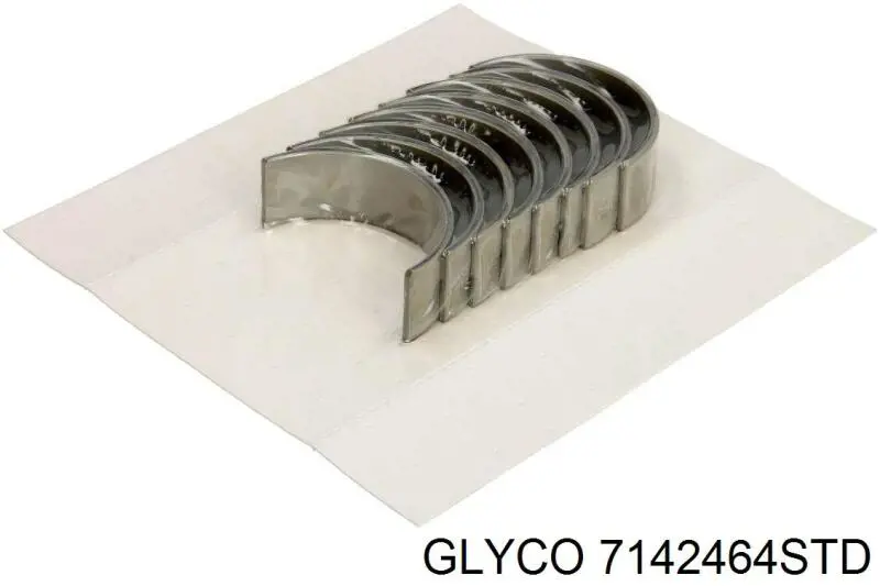 7142464STD Glyco Panewki korbowodowe wału korbowego, zestaw, standardowe (STD)