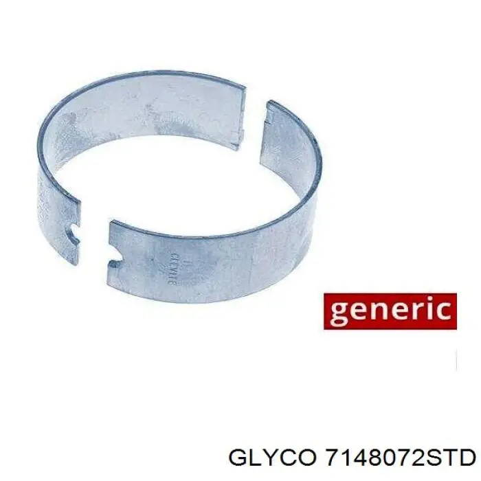 7148072STD Glyco Panewki korbowodowe wału korbowego, zestaw, standardowe (STD)