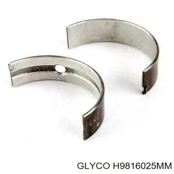 H9816025MM Glyco Panewki główne wału korbowego, zestaw, 1. naprawa (+0,25)