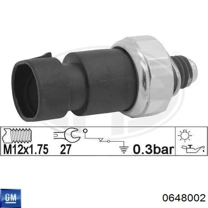 Czujnik ciśnienia oleju General Motors 0648002 cena, od 7,82 USD