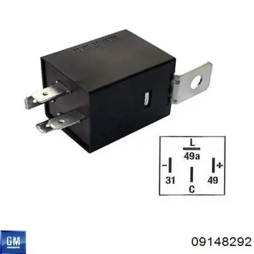 Przekaźnik kierunkowskazów General Motors 09148292 cena, od 37,23 USD