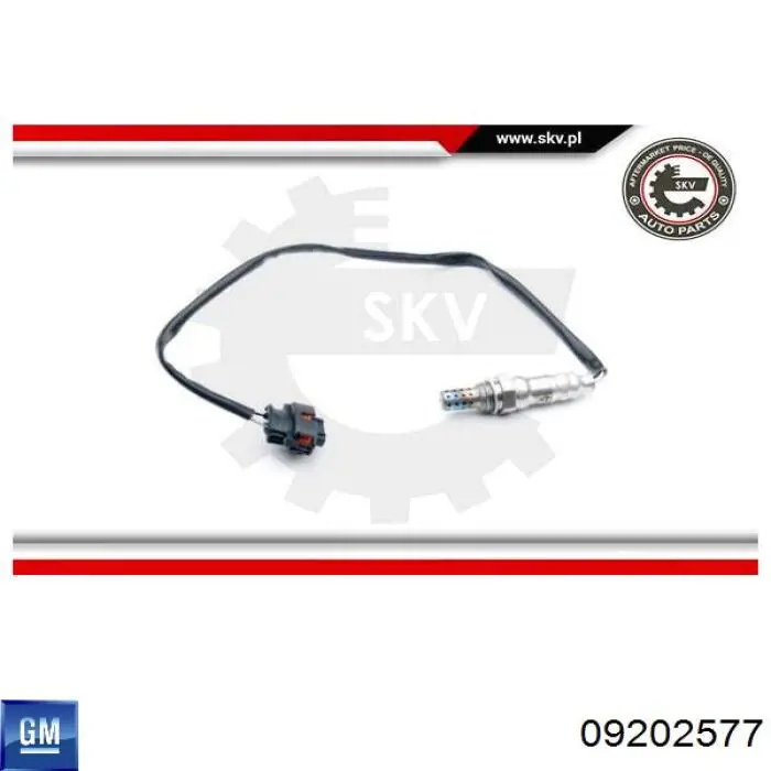 Sonda lambda, czujnik tlenu 09202577 General Motors