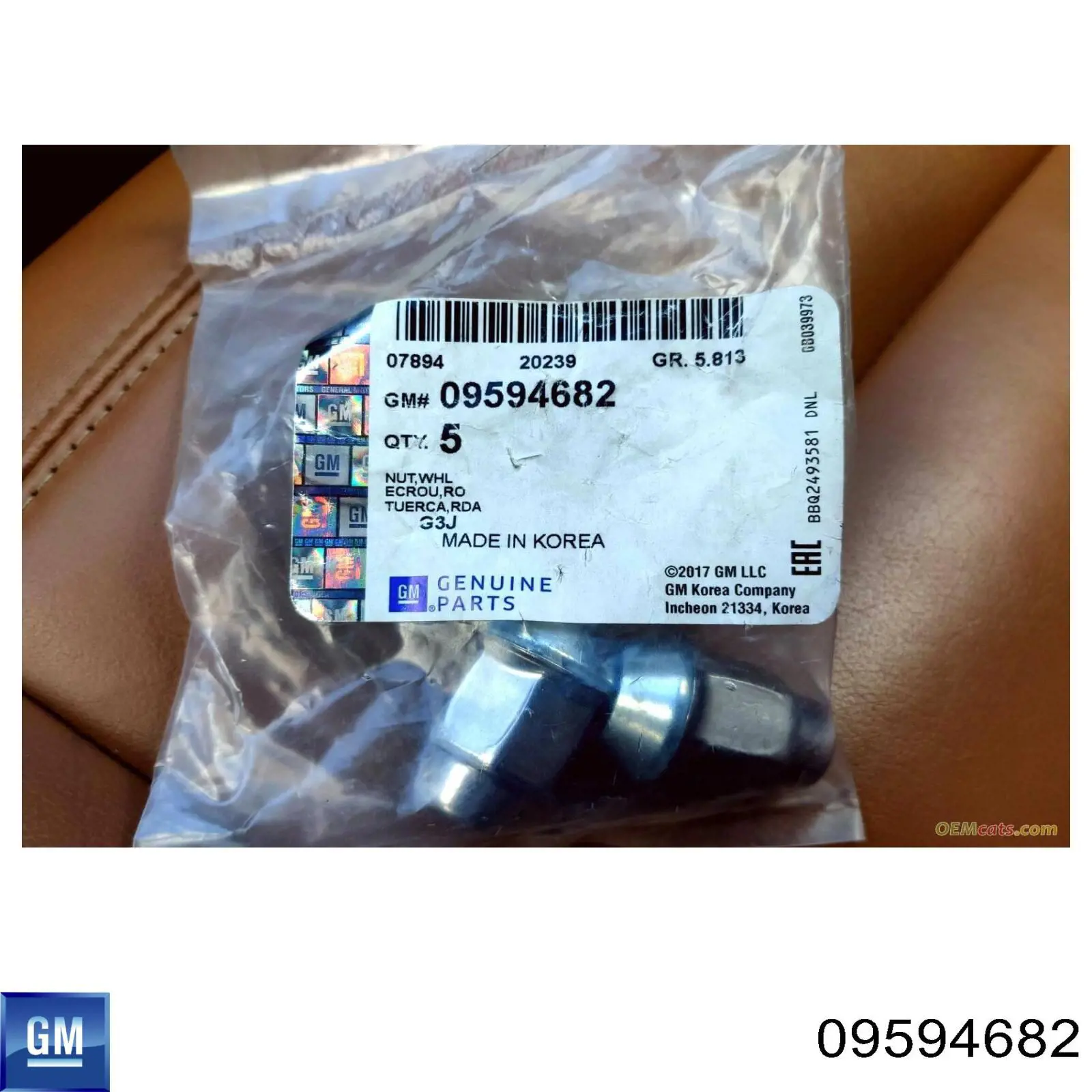 Do koszyka 09594682 General Motors Nakrętka koła