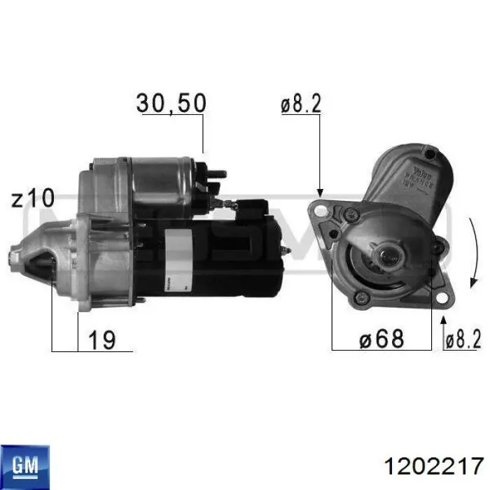 1202217 General Motors rozrusznik