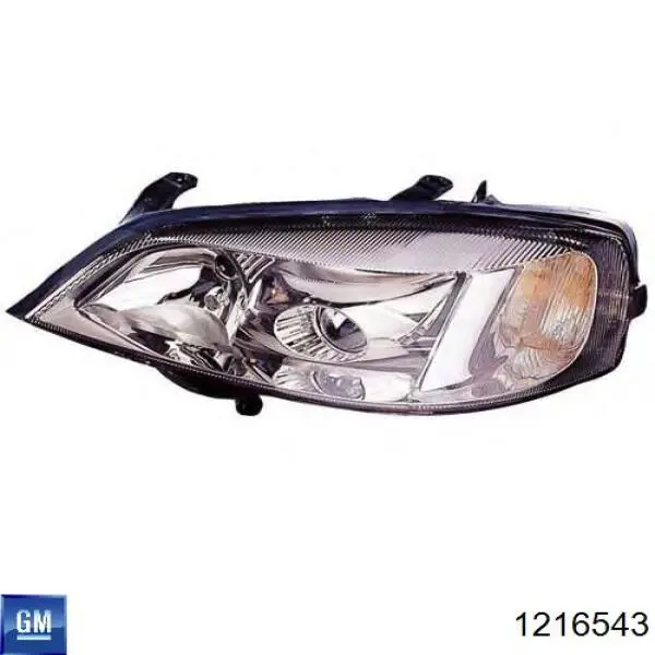 Do koszyka 1216543 General Motors Reflektor lewy
