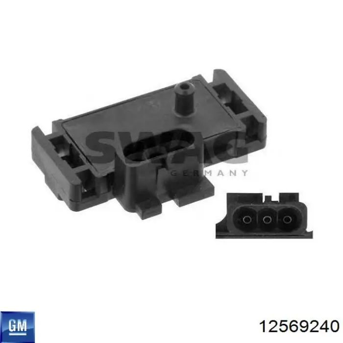 Do koszyka 12569240 General Motors Czujnik ciśnienia w kolektorze ssącym, MAP