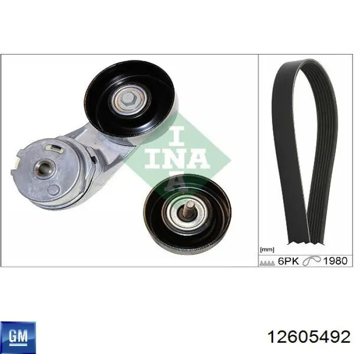 Rolka napinacza paska napędowego General Motors 12605492 cena, od 15,35 USD