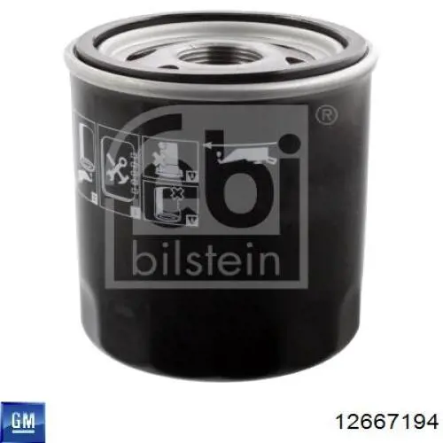 Filtr oleju General Motors 12667194 cena, od 7,08 USD
