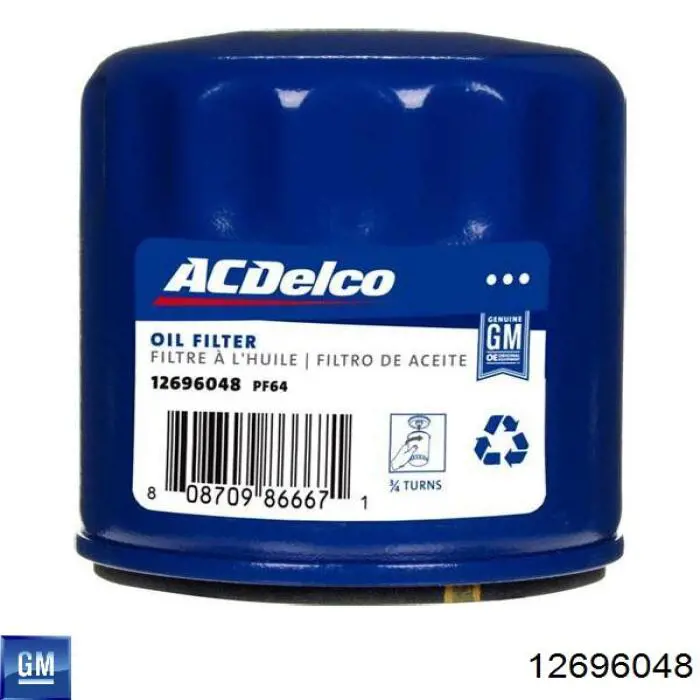 Filtr oleju General Motors 12696048